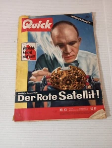 Quick Magazine October 1957 German Language Sputnik Der Rote Satellit - Picture 1 of 14