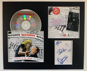 IRON MAIDEN - Signed Autographed - BE QUICK OR BE DEAD - Album Display - Picture 1 of 1