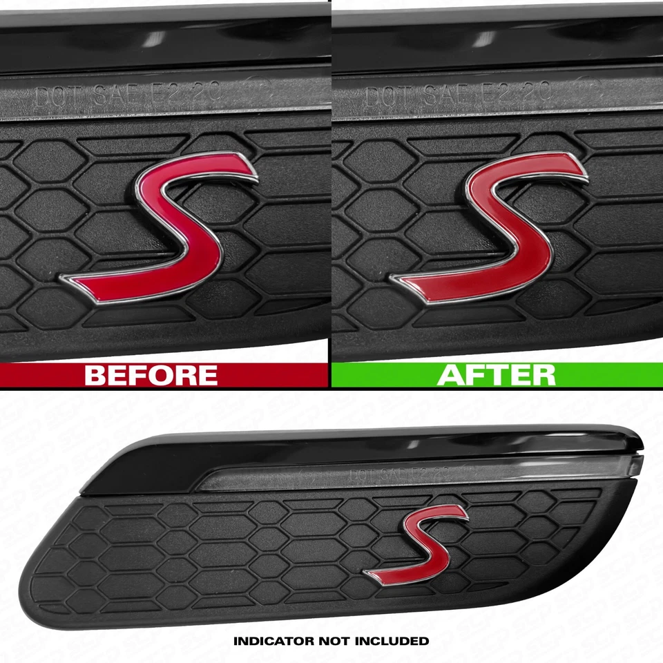 Adesivo decalcomania sovrapposizione accento laterale MINI F55 F56 F57 LCI 2 Cooper S - rosso peperoncino - Immagine 1 di 1