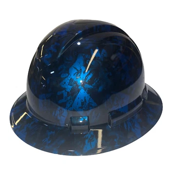 Hydro Dipped Hard Hat Ridgeline Full Brim Custom Kandy Blue New Joker - Image 1 of 4