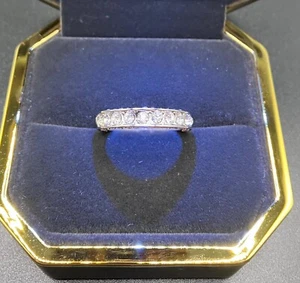 14ct White Gold Diamond Ring Wedding Anniversary Valentines Simulated Filled - Picture 1 of 3