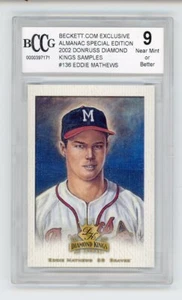 2002 Donruss Diamond Kings #136 Eddie Mathews NM-MT 9 - Picture 1 of 2