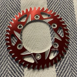 Vortex 436-43 Red 43-Tooth 530-Pitch Rear Sprocket - Picture 1 of 2