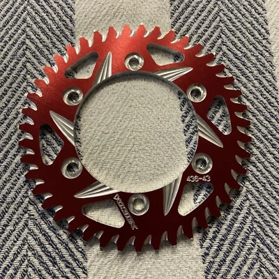 Vortex 436-43 Red 43-Tooth 530-Pitch Rear Sprocket - Image 1 of 2