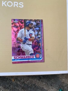 Kyle Schwarber 2019 Topps Chrome pink parallel card FREE SHIPPING  - Picture 1 of 1