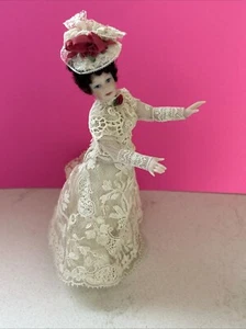 Dollhouse Miniature Artisan made 1:12 Victorian Doll Bride? OOAK - Picture 1 of 10