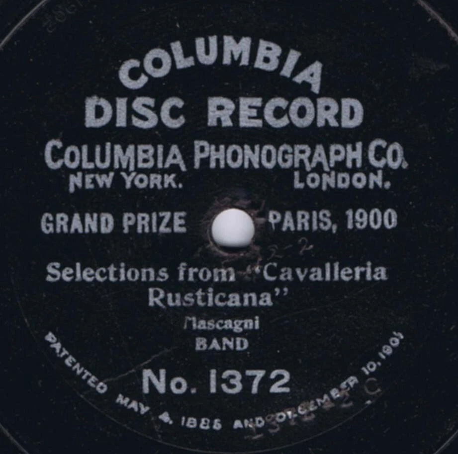 COLUMBIA BAND Dir. Mascagni Cavalleria Rusticana 78rpm One-Sided Columbia Disc - Image 1 of 1