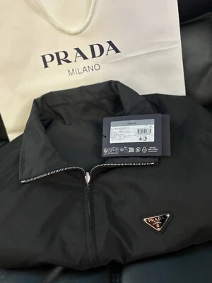 Prada Re-Nylon Black Reversible Jacket SZ XL 56 With Bag And tags - Image 1 of 4