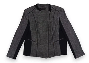 Gerry Weber leichte Sommer Jacke 44 XXL Schurwolle grau schwarz Übergangsjacke - Bild 1 von 5