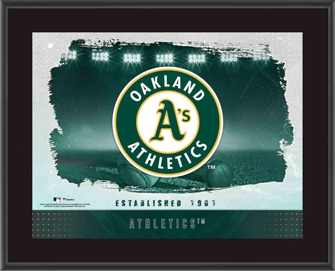 Oakland Athletics 10.5" x 13" Sublimated Horizontal Team Logo Plaque Cover