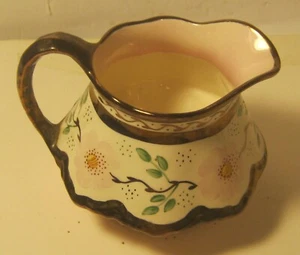 Gorgeous Antique Hand Painted COPPER LUSTRE Creamer 2"Gulls" Logo NICE!!!! - Picture 1 of 6