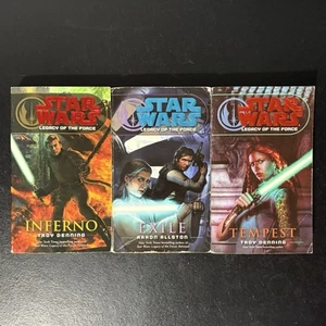 Star Wars Legacy of The Force Paperback Lot of 3 Books Tempest, Exile & Inferno - Picture 1 of 8