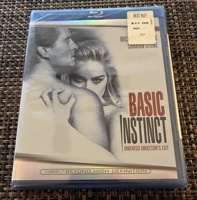 Basic Instinct Blu-ray, 1992 Unrated Director's Cut Michael Douglas New Sealed - Image 1 of 2