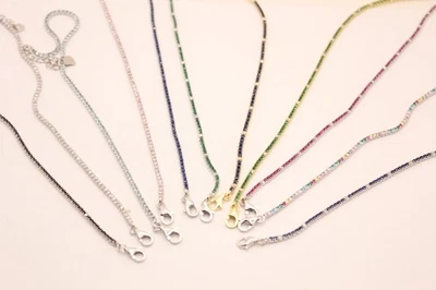 BRACCIALE TENNIS ARGENTO ZIRCONI COLORATI MM 1,75 CM 16 -18,5 RODIATI EXPLOIT - Immagine 1 di 4