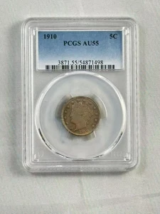 1910 Liberty V Nickel PCGS AU 55 US Type Coin - Picture 1 of 2