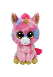TY Beanie Boos - FANTASIA el Unicornio (Ojos Brillantes) (Tamaño GRANDE - 17 pulgadas) Como Nuevo - Imagen 1 de 3