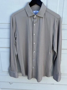 Mizzen Main Shirt Trim Fit Braun Strick Langarm Stretch Tradition Evolved M - Bild 1 von 4