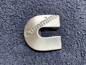 Cummins Belt Buckle Diesel Engine Truck Fine Pewter Vintage Trucker NEW COND - Picture 1 of 3