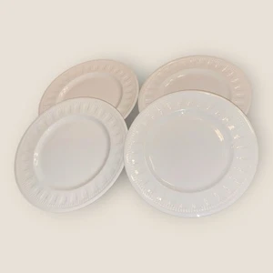 "4 platos de cena Wedgwood Colisseum 10,5"" blanco inglés hueso chino buen estado" - Imagen 1 de 11