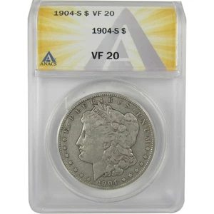 1904 S Morgan Dollar VF 20 ANACS Silver $1 Coin SKU:I21123 - Picture 1 of 4