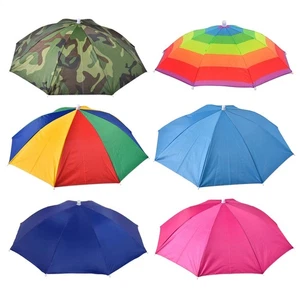 Sun Umbrella Hat Fishing Hands Free Gardening Camping Hiking Cap Camouflage Hat - Picture 1 of 18