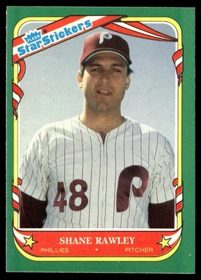 1987 Fleer Star Stickers Shane Rawley Philadelphia Phillies #96 - Image 1 of 2