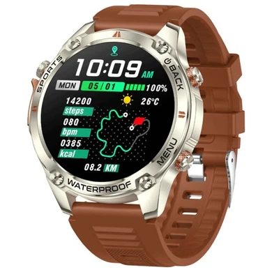2025 Military AMOLED Smart Watch Rugged GPS Tactical Bluetooth Fitness Tracker - Image 1 of 4