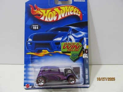 Ford Vicky 2002 Hot Wheels '32 - Juego de 4 autos Redlines No.2/4 - Metalflake Purple Foto 1 de 4