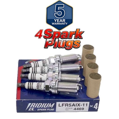 4Pcs NGK LFR5AIX-11 Iridium Spark Plugs For Hyundai Nissan Infiniti Yamaha 4469 - Image 1 of 4