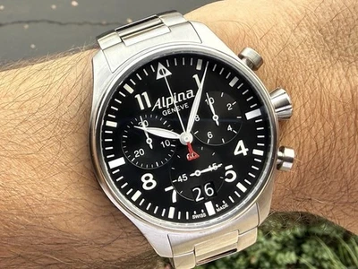 Alpina Startimer Pilot Chronograph AL-372B4S6B 44mm Big Date Mint US Seller - Image 1 of 4