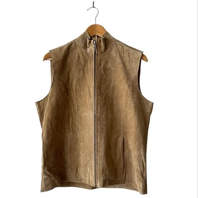 Ruff Hewn 100% Leather K.Brown Equestrian Stable Vest Large NWT - Image 1 of 4