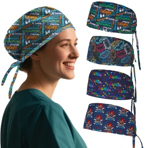 woman man cotton Operating surgical cap Anesthesiologist nurse hat medical scrub - Picture 1 of 22