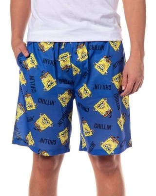 Bob Esponja Pantalones Cuadrados Pijama Para Hombre Chillin Salón PJ Dormir Pantalones Cortos Foto 1 de 4