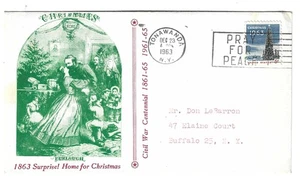 USA - 1863 Überraschung! Home for Christmas, Civil War Centennial 1961-65 Cover - Bild 1 von 1