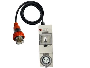 Power Adapter 20 Amp 5 Pin Three Phase to 20 Amp Round 3 Pin Single Phase outlet - Picture 1 of 2
