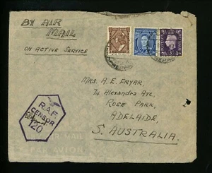 Postal History Australia Military 3 Country Franking 1942 RAF Censor Egypt NZ GB - Picture 1 of 2