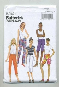 Pantalones cortos y pantalones sin cortar con patrón de mariposa # B6061 talla 6 - 14 - Imagen 1 de 1