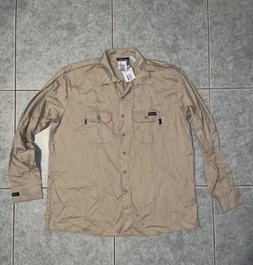NEW Workrite FR Shirt Size 2XLG Khaki Long Sleeve Work Flame Resistant ARC 8.7 - Picture 1 of 13