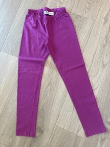 Hanna Andersson Girls Purple Leggings 150 (12) Cotton & Spandex Blend Made In Pe - Picture 1 of 3