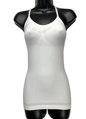 Camiseta sin mangas reversible sin costuras L Warner's para mujer 600088WA NUEVA CON ETIQUETAS blanca Foto 1 de 4