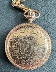 ELGIN - A 14k Gold (GF)  Full Hunter Pocket Watch, American - Picture 1 of 8