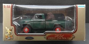 Nuova Firma Stradale Ford F-250 1959 1:18 Diecast Deluxe Ed. Camion Yat Ming 92317 - Foto 1 di 21
