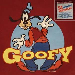 Vtg c1990s Disney Goofy Hanes Heavyweight 50/50 Made in USA Maroon XL Sweatshirt - Picture 1 of 9