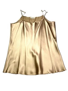 Burberry Womens Beige Brown Shimmer Silky Stretchy Camisole Top Size 6 - Picture 1 of 9