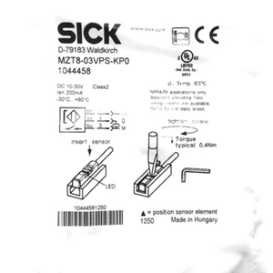 SICK MZT8-03VPS-KP0 Sensori per Cilindri a T,PNP,Nuovo - Foto 1 di 4