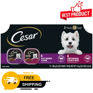 Cesar Classic Loaf In Sauce Wet Dog Food Variety Pack, 3.5 Oz Trays (12 Pack) - Picture 1 of 9