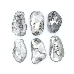 Diamante natural con forma de rebanada suelta de 1,02 quilates 5,00 mm sal y pimienta LQ2504 - Imagen 1 de 8