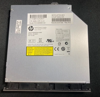 HP DVD/CD Rewritable Drive Model-DS-8A8SHH116C P/N 657534-HC0 - Image 1 of 4