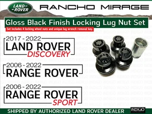 Range Rover / Range Rover Sport Gloss Black Wheel Lock Lug Nut Set VPLGY0104 - Picture 1 of 2