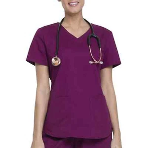 Blusa Médica Scrubstar para Mujer Cuello en V V V Vino Talla 2XL - Imagen 1 de 7